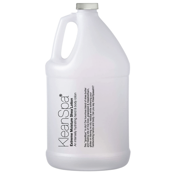 gallon jug of bee peachy shea lotion
