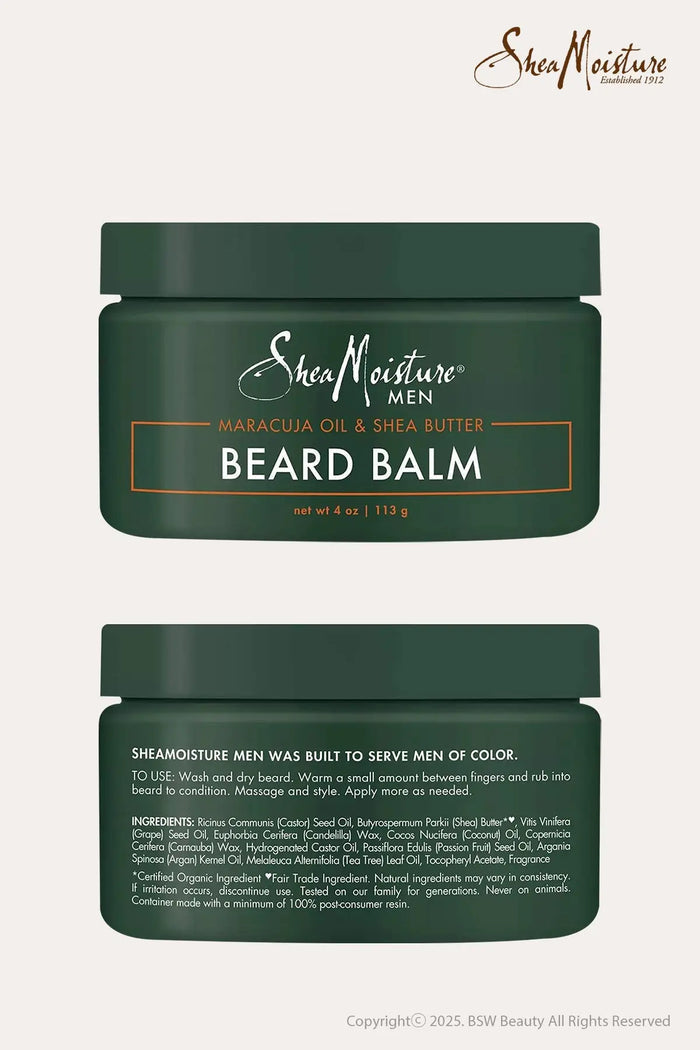 SHEA MOISTURE MEN MARACUJA OIL & SHEA BUTTER BEARD BALM 4oz - BSW BEAUTY CANADA