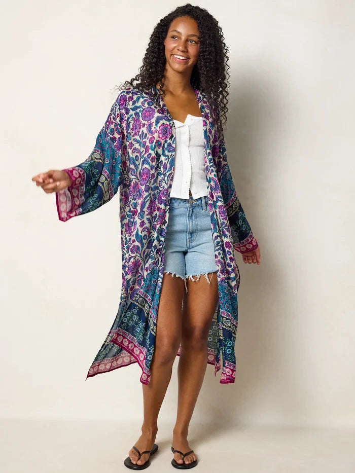 Sierra Duster - Sunnyfield Floral Purple-view 2