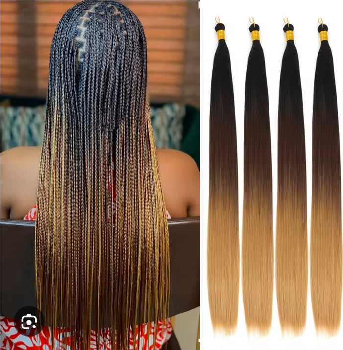 Silky Bone Straight 30 Inch Double Tone Braiding hair