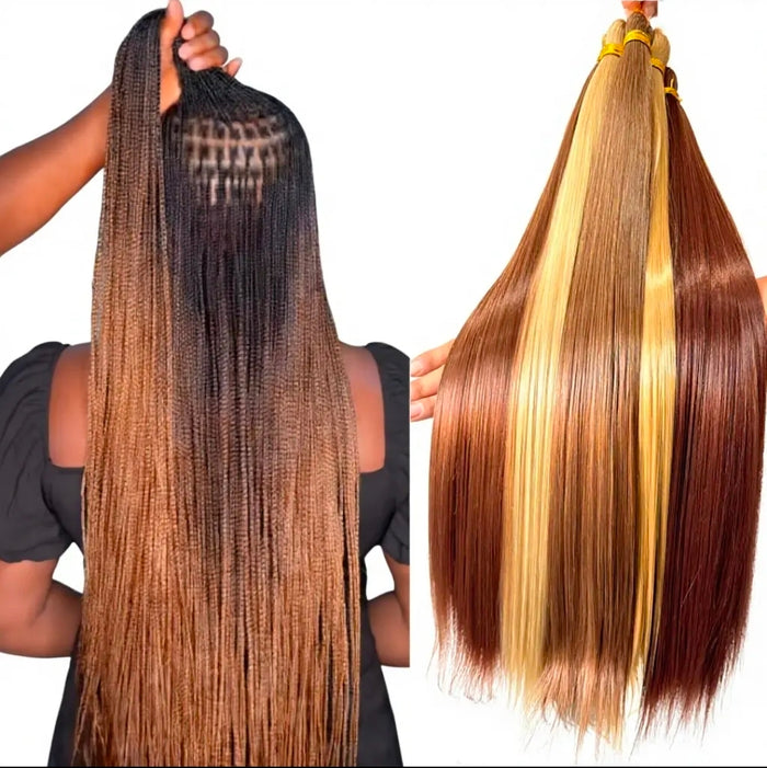 Silky Bone Straight 30 Inch Double Tone Braiding hair