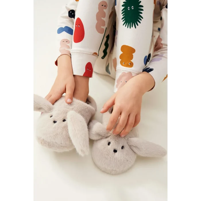 Liewood - Slippers - Aviaja - Rabbit/Mist - Lifestyle Cut 1