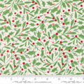 Snow- Christmas Holly- Merrily on High- Fat Quarter