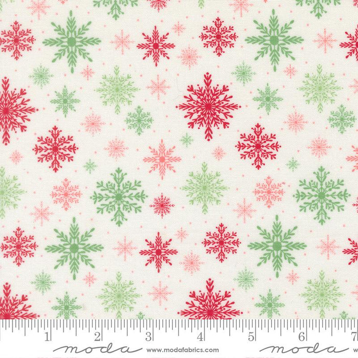 Snow- Christmas Snowflake- Merrily on High- Fat Quarter