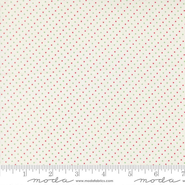 Snow- Festive Dots- Merrily on High- Fat Quarter