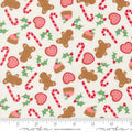 Snow- Gingerbread- Merrily on High- Fat Quarter