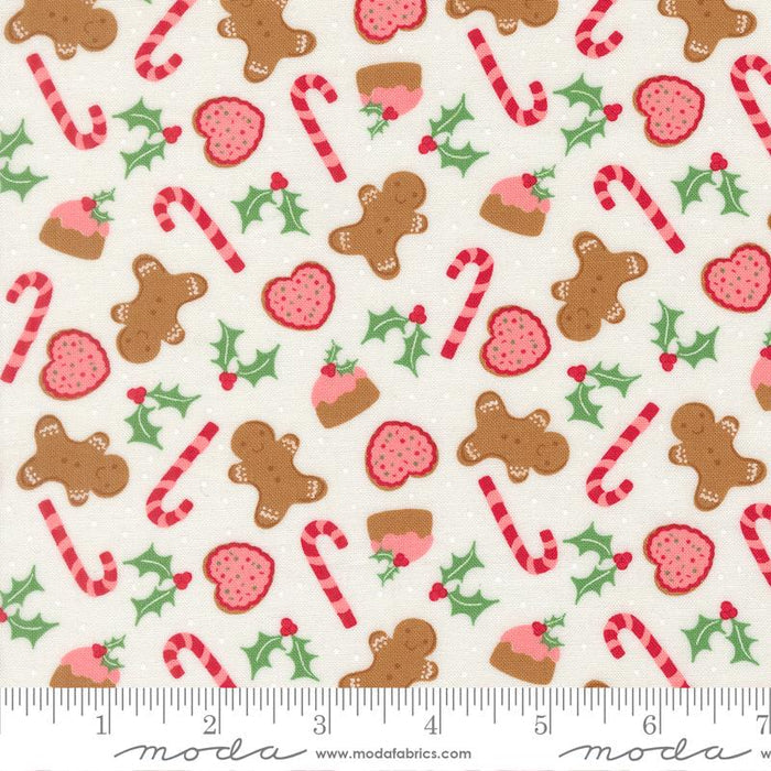 Snow- Gingerbread- Merrily on High- Fat Quarter