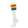 SOCKSMITH High Roller Stripe Socks - White Rainbow