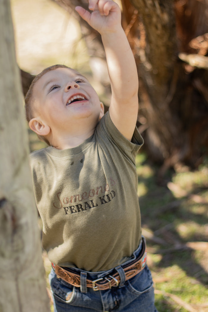 Someone's Feral Kid-Military Green