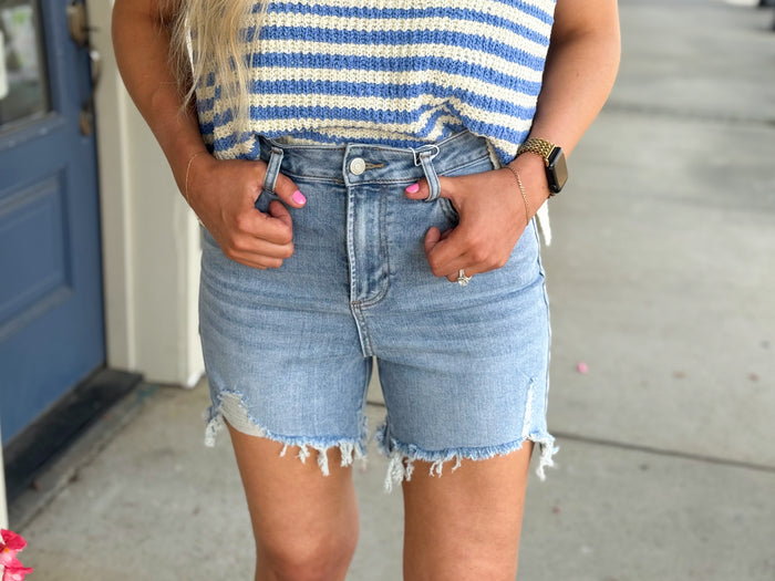 Somewhere Sunny Frayed Shorts