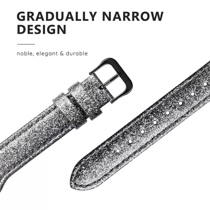 Sparkly Slim Leather Band For Apple Watch Multiple Colors Available — Its soft texture feels great against your skin, so comfortable you may even forget you're wearing it.
