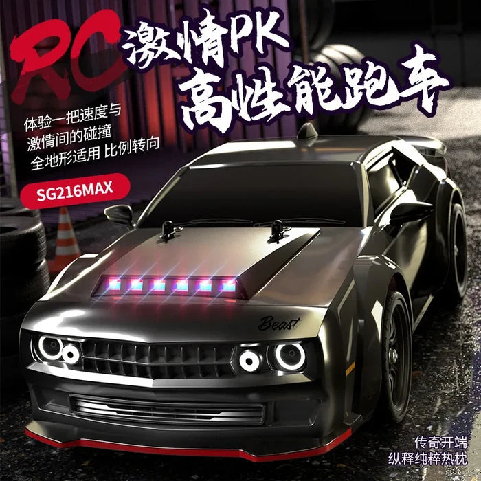 Speedy 1/16 Brushless Drift RC Car with LED Lights - Perfect Gift!