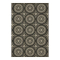 Decorative floor mat with circular pattern on a white background