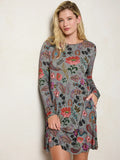 Stevie "ButterSoft" Knit Mini Dress - Femme Folk Teal-view 1