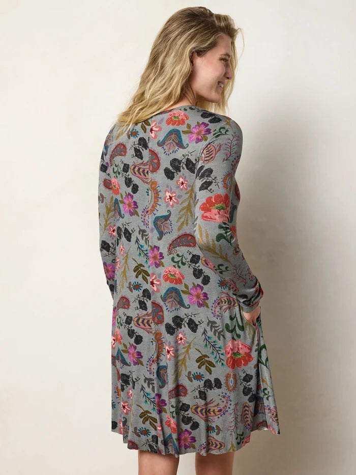 Stevie "ButterSoft" Knit Mini Dress - Femme Folk Teal-view 5