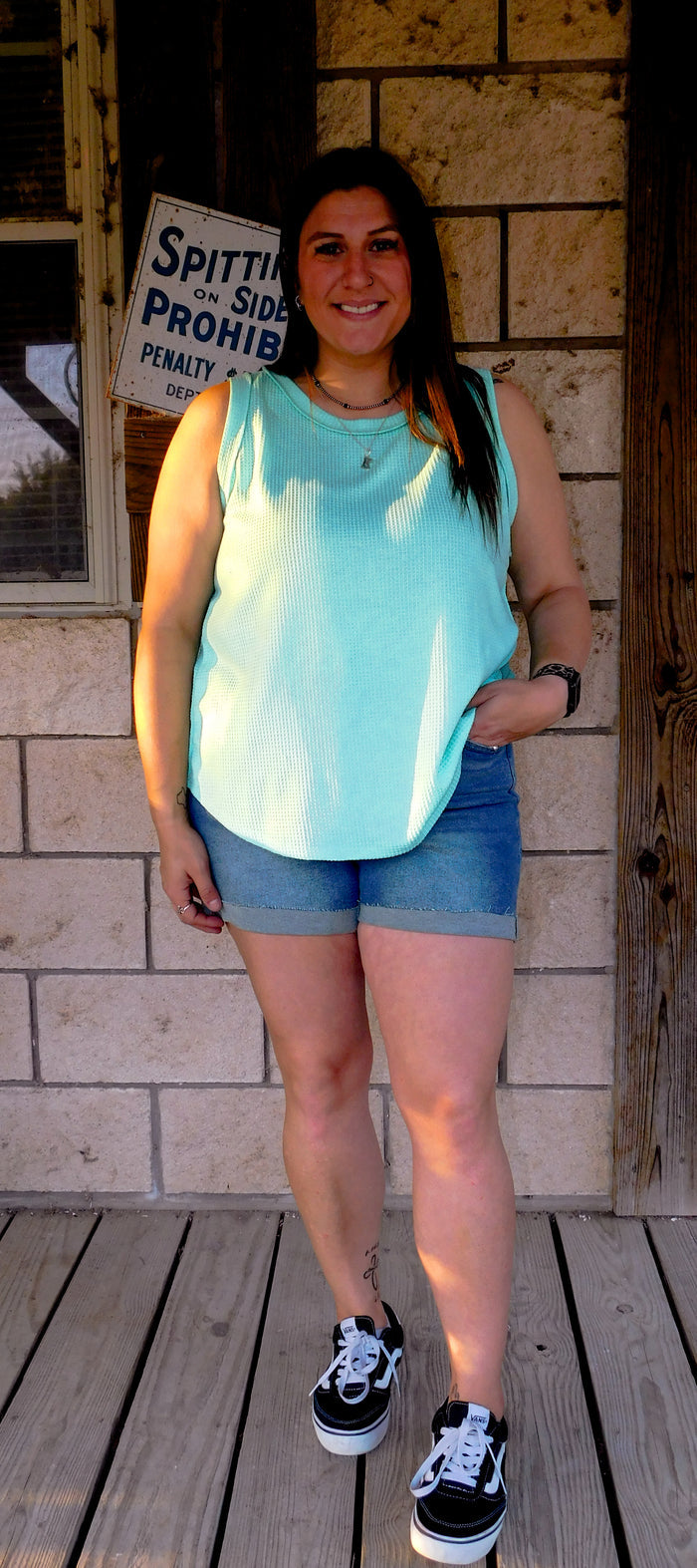 Stone Washed Cuffed Boyfriend Shorts