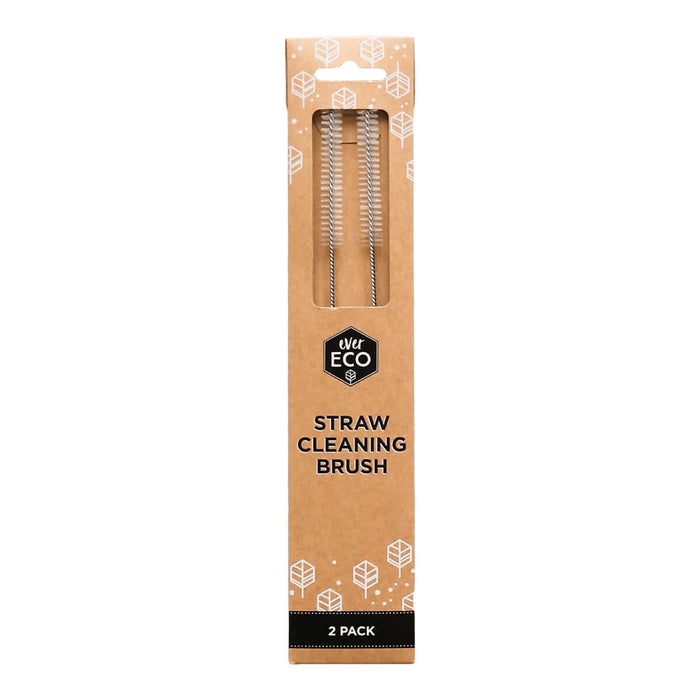 2 pack of straw cleaning brushes packaged in a cardboard box.