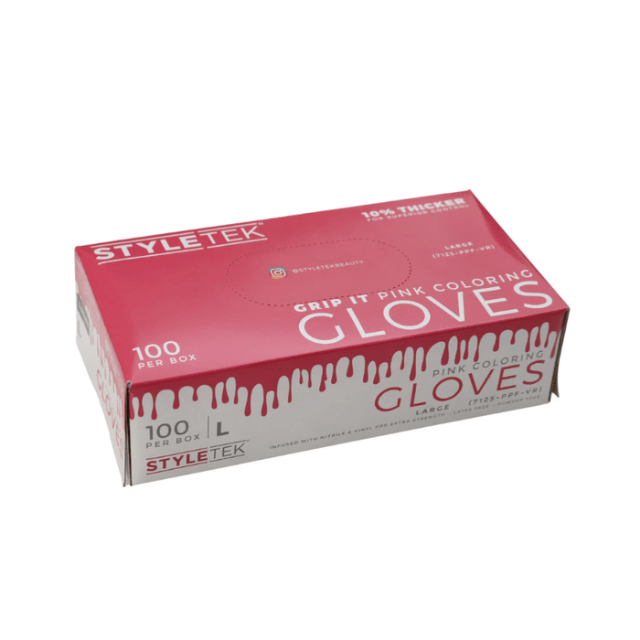 Styletek Pink Powder Free Gloves 100pk (Runway) - Styletek | Available at Studio 360 Salon, Chatham, NJ