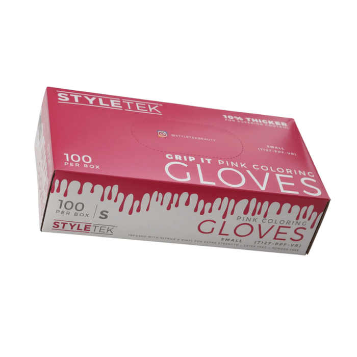 Styletek Pink Powder Free Gloves 100pk (Runway) - Styletek | Available at Studio 360 Salon, Chatham, NJ