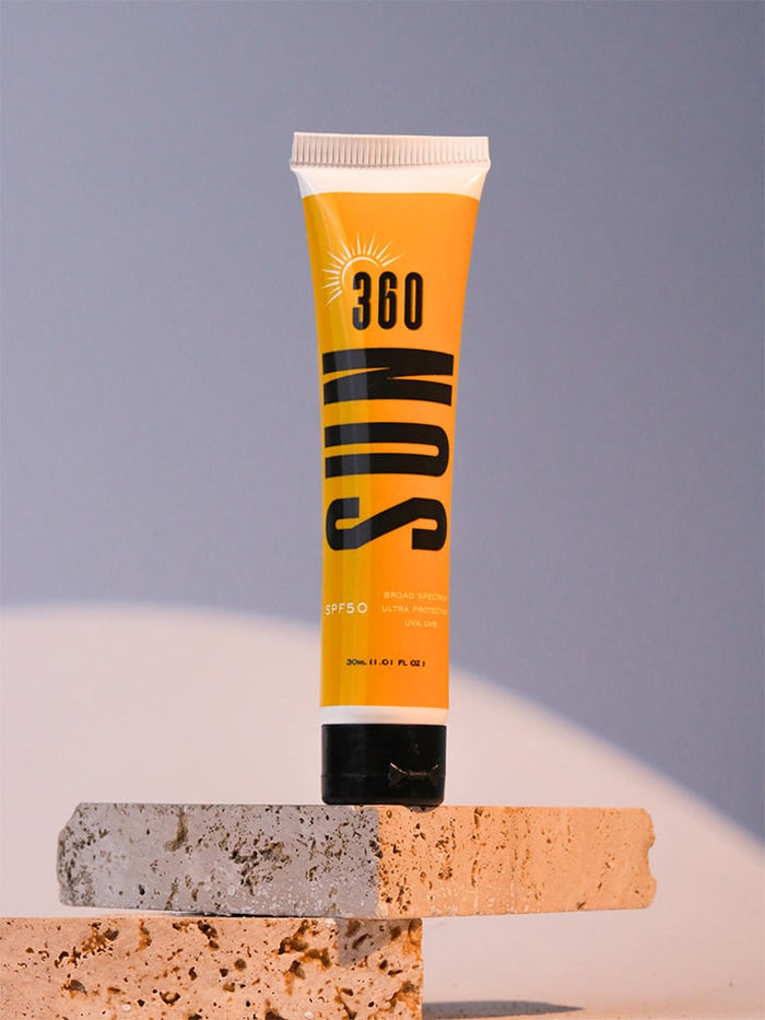 Orange tube labeled '360' on a gray background