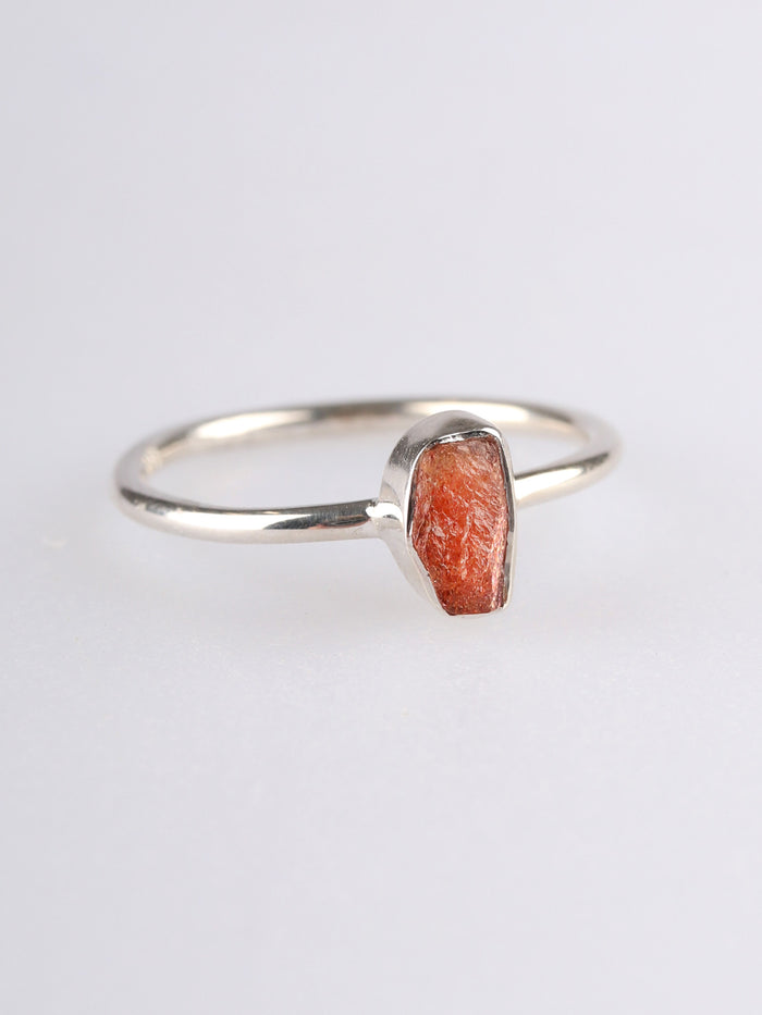 Sunstone Rough Sterling Silver Ring | One Colour-Image 2