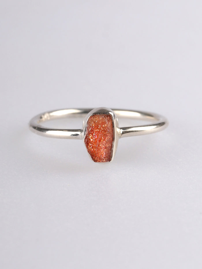 Sunstone Rough Sterling Silver Ring | One Colour-Image 3