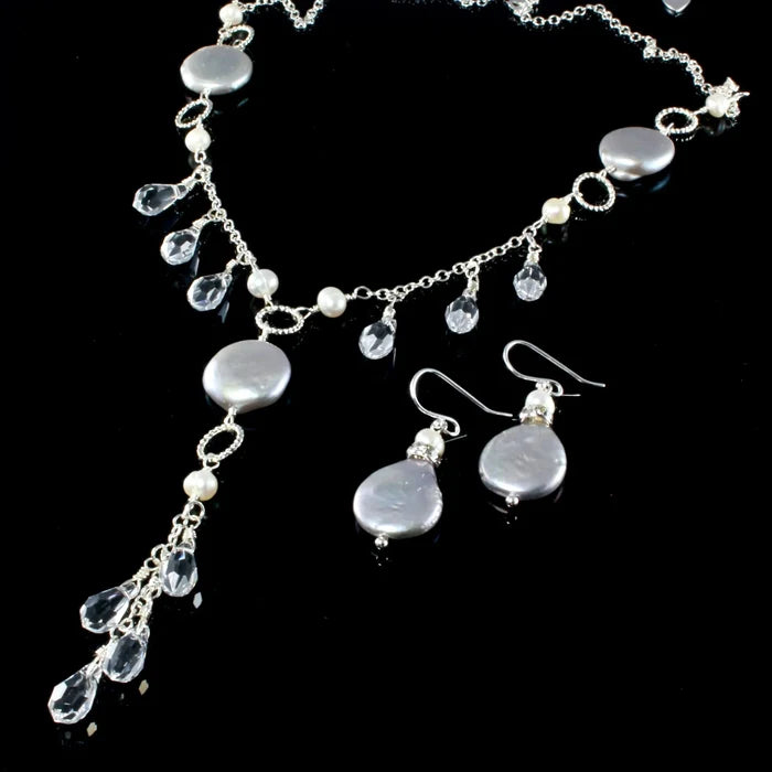 Swarovski Crystal  Bridal Necklace and Earrings Set