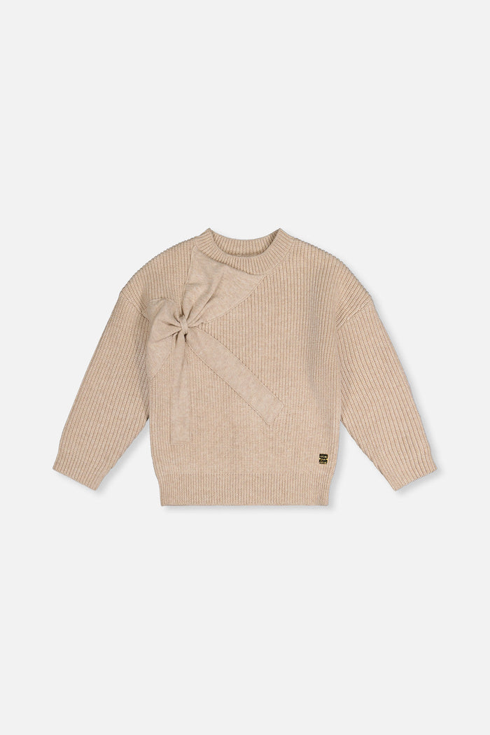 Sweater With Bow Beige-0