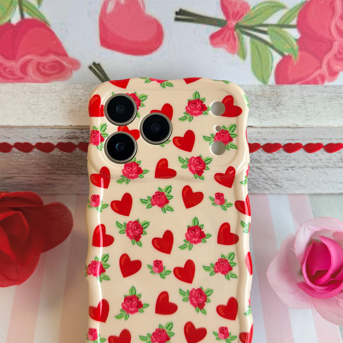 Sweetheart Blooms Wavy Luxe MagSafe Case for iPhone