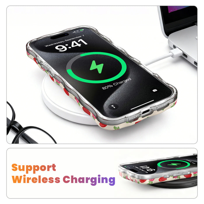 Sweetheart Blooms Wavy Luxe MagSafe Case for iPhone