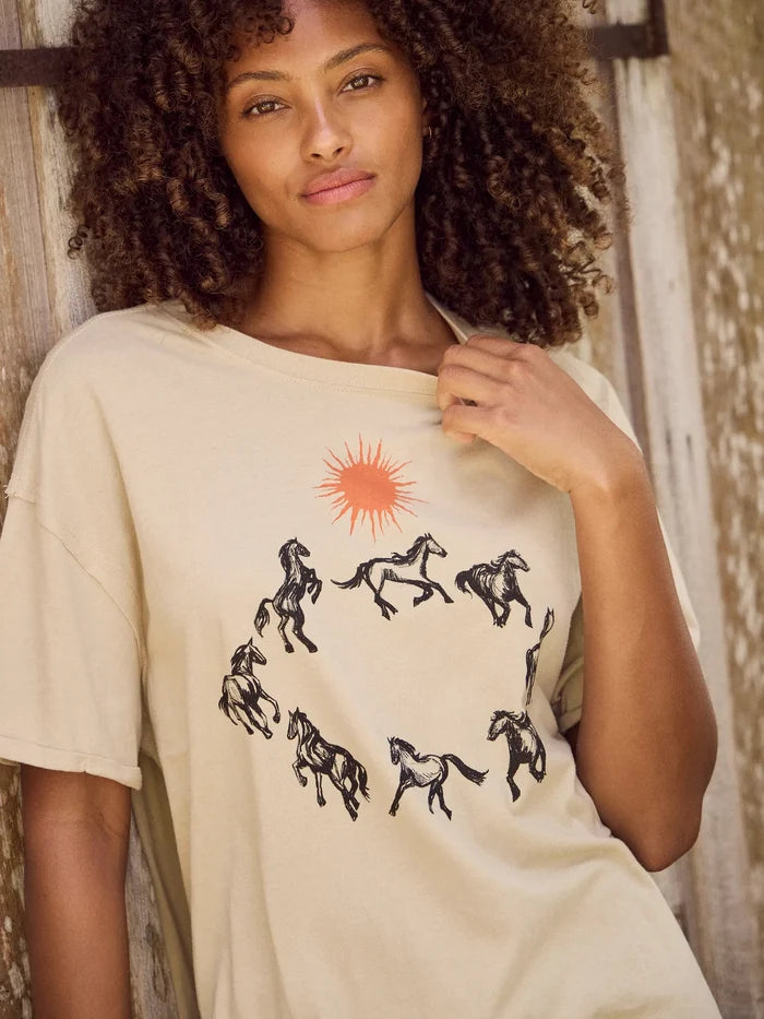 Take It In Cotton Tee - Horses-view 2