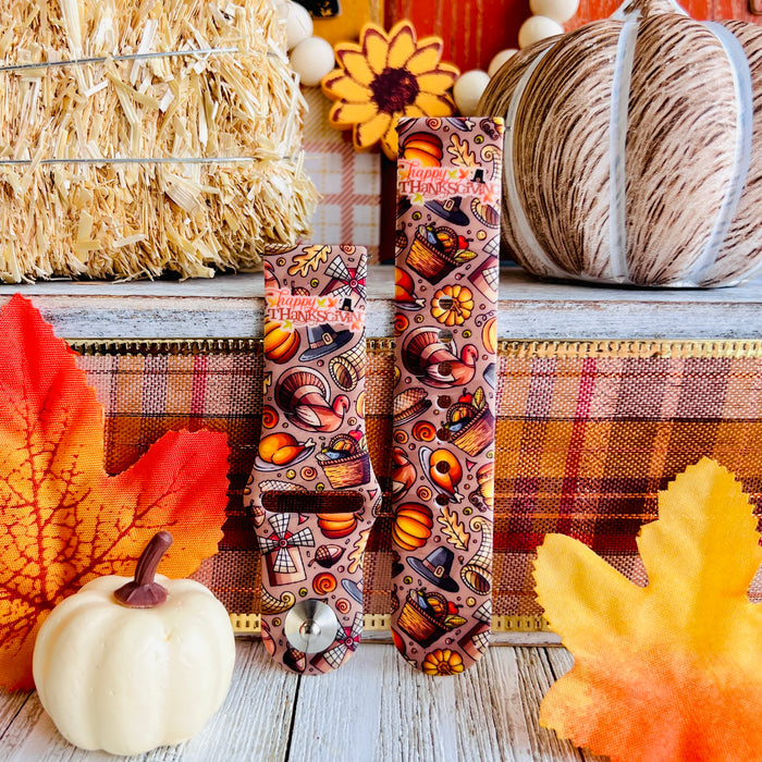 Thanksgiving Harvest Print Silicone Band For Samsung Watch
