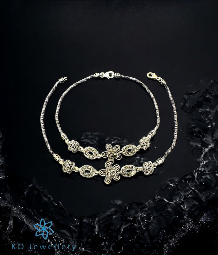 Aalia Silver Marcasite Anklets
