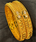 The Aaradhya Silver Filigree Bangle-Single (White/Size 2.2/2.4/2.6/2.8)