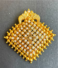 The Amitava Silver Square Pendant & Earrings - Pearl
