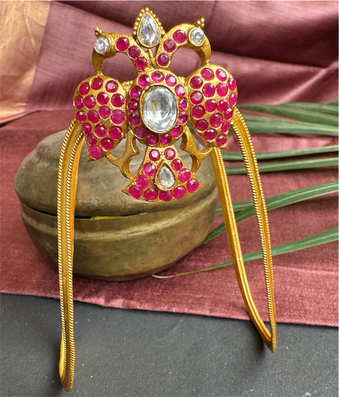 The Anvika Heritage Silver Gandaberunda Vanki / Bajuband