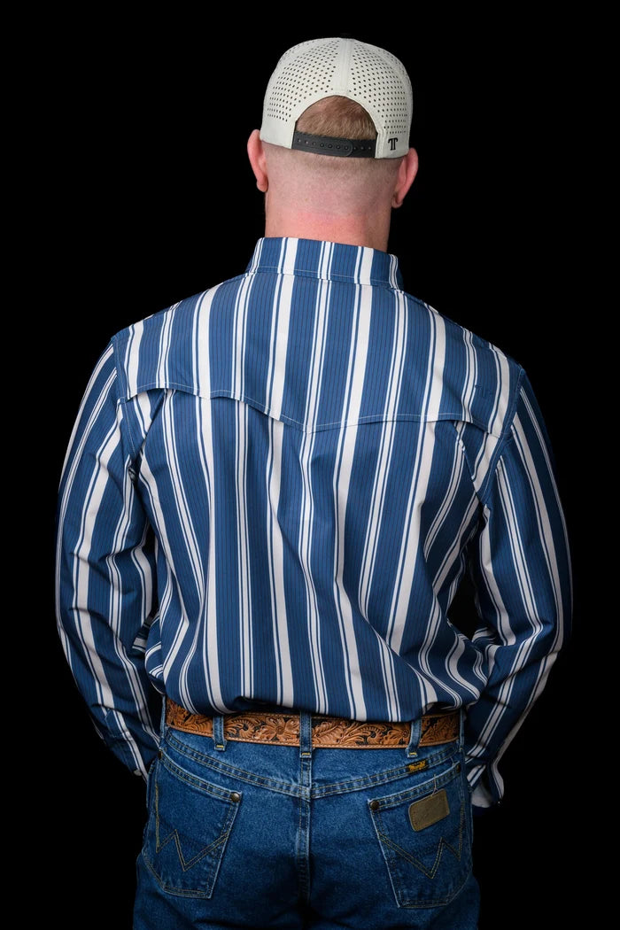 The Atlas in Blue - Long Sleeve Snap Shirt by Ferrell