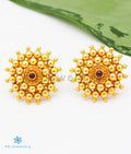 The Chakratiya Silver Ear-studs (Red)