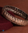 The Kamana Silver Lakshmi Coin Kada-Single(Oxidised/Size 2.2/2.4/2.6/2.8)