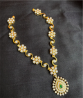 The Krisha Silver Closed-setting Diamond Look Necklace