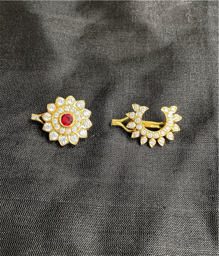 The Kritanshi SuryaChandra Silver Bridal HairPin