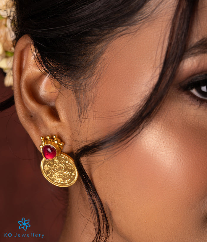 The Niska Silver Coin Lakshmi Ear-studs