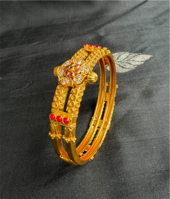 The Nyra Silver Coorgi 2 layer Bracelet-Single (Size 2.2/2.4/2.6/2.8)
