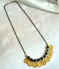 The Prarthana Silver Coin Mangalsutra (Green)