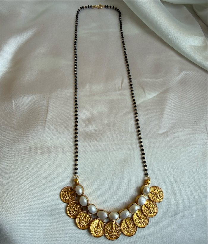 The Prarthana Silver Coin Mangalsutra (Pearl)