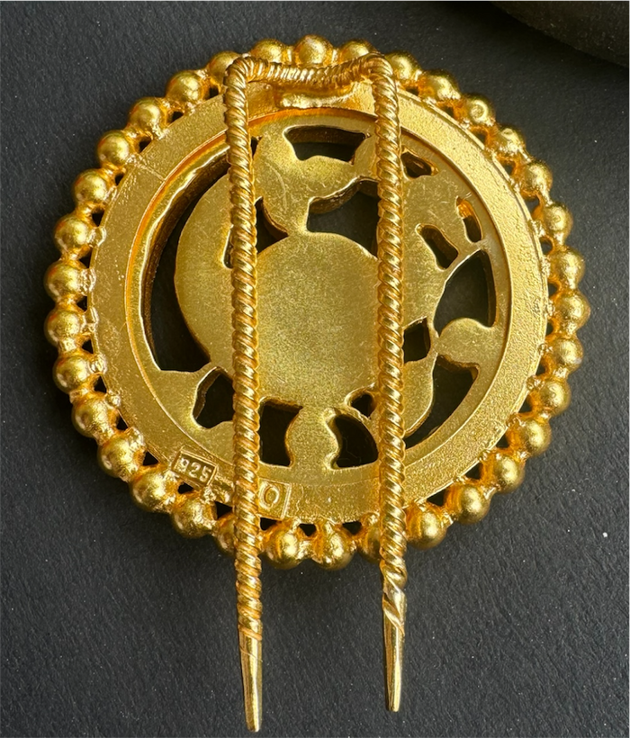 The Reeva Silver Peacock Kundan Jadau Bridal Hair Pin