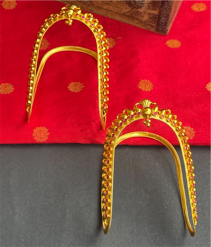 The Sahiti Silver Kemp Bridal Armlet or Vanki - Single