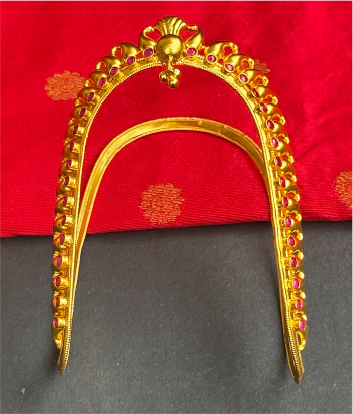 The Sahiti Silver Kemp Bridal Armlet or Vanki - Single