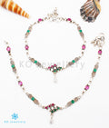 The Sanjh Silver Gemstone Anklets