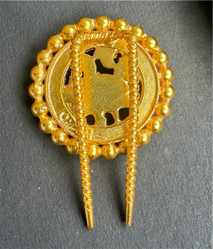 The Sikhi Silver Peacock Kundan Jadau Bridal Hair Pin